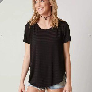 BKE Raw Edge T-shirt size small black